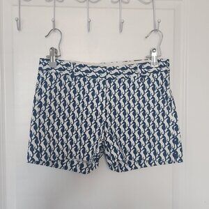 Crewcuts Seahorse Print Blue/White Chino Shorts Size 14